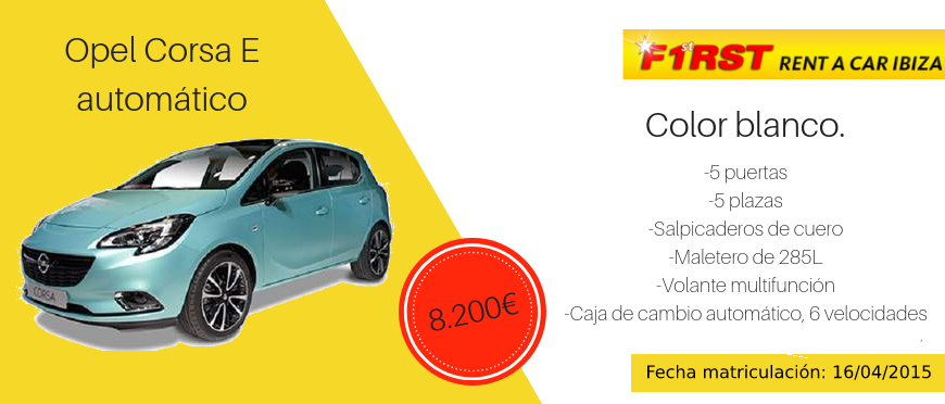 Opel Corsa Automático cabrio segunda mano Ibiza 